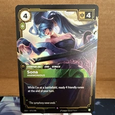 Sona - Harmonious - Foil Rare NM Riftbound Leavue Of Legends TCG 73/298