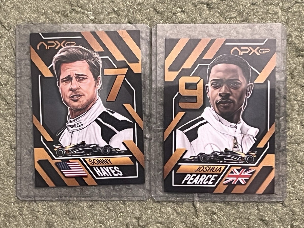 F1 The Movie Brad Pitt Sonny Hayes & Joshua Pearce Trading Cards