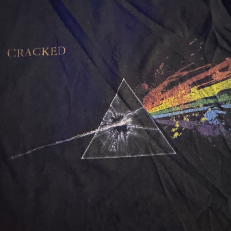 Pink Floyd Dark Side Of The Moon Cracked Mad Magazine T Shirt Rare XL Vintage