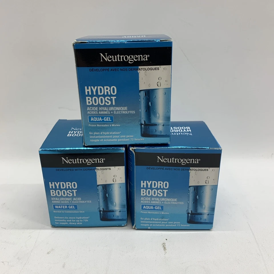 Neutrogena HydroBoost Hyaluronic Acid Hydrating Water Gel for Dry Skin Lot of 3 - Image 2 of 4