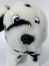 Vintage Dalmatian Dog Plush Red Collar Black Spots Puppy Stuffed Animal 6 14