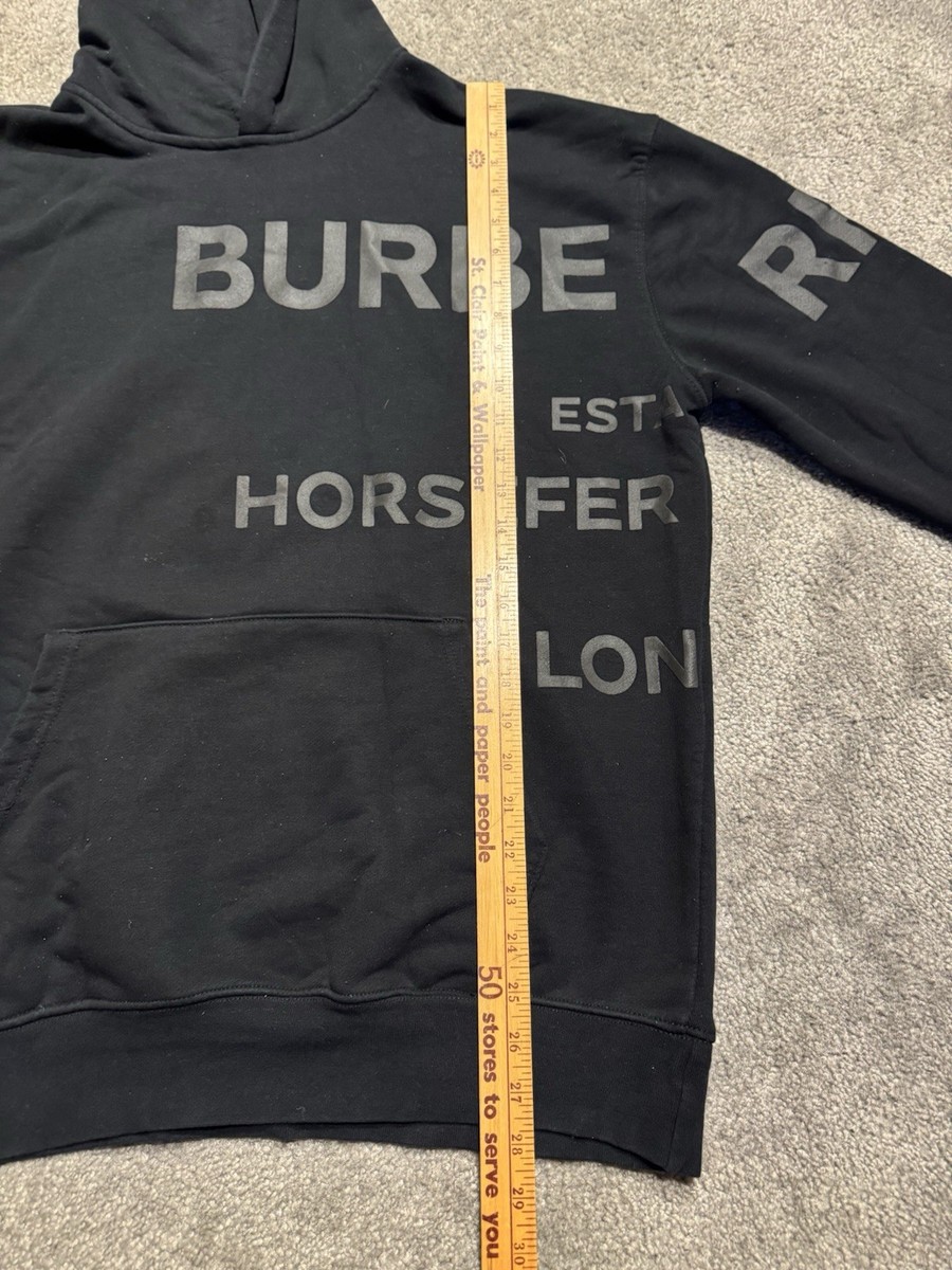 Burberry Horseferry Print Pullover Hoodie Black Men's Size XL