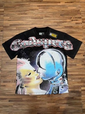 NEW Summer Godspeed Love of Robots printing Tee Mens Cotton T-shirt