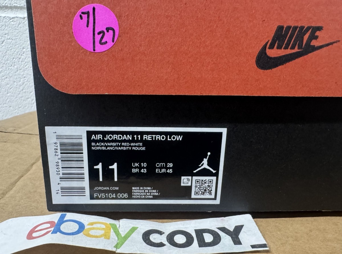 Nike Air Jordan 11 Retro Low Bred 2025 Men display picture 2