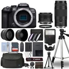 Canon EOS R10 Mirrorless Camera 4 Lens 18-45mm + 75-300mm 32GB Top Value Kit