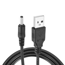 3.3ft USB A Type 3.5 x 1.35mm Straight Head Power Connector, Black