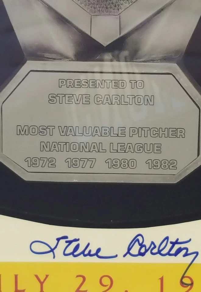 Steve Carlton Signed 13x15 Custom Framed Photo Display Cy Young Award PSA/DNA  - Image 4 of 4