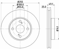 2X Hella 8DD 355 110-431 Bremsscheibe FüR Toyota