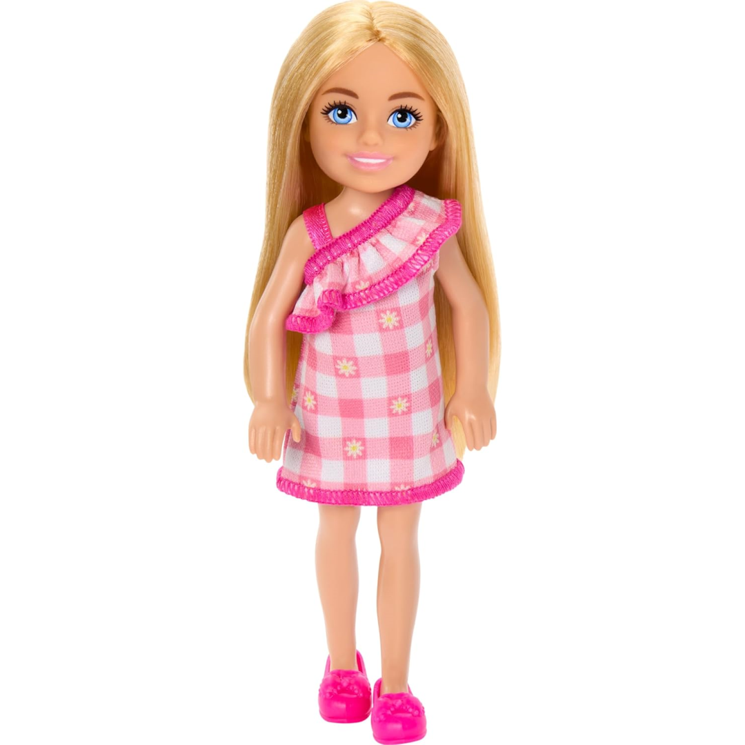 Barbie Club Chelsea Small Doll Blonde In Pink Dress New Kids Toy