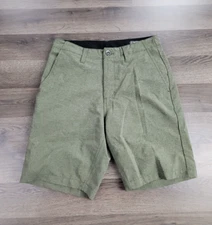 Volcom Shorts Mens 28 Green Surf & Turf Chinco Side Pocket 4 Way Stretch Skater