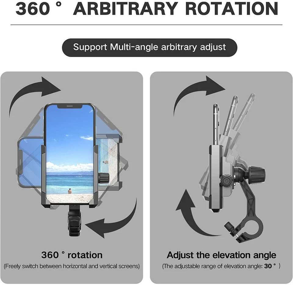 Phone Motorcycle Bike Bicycle Holder Stand For Mobile Cell Phone iPhone Samsung - Image 4 of 4