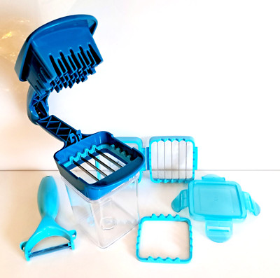 Genius Nicer Dicer Quick XXL 8tlg,blau-türkis,B-Set