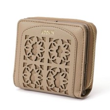 MOOMIN Bi-fold wallet Greige Faux Leather Japan limited New