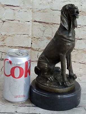 Hunting Bloodhound Vizsla Dogs Bronze Statue Canine Sculpture Pointer Setter Art