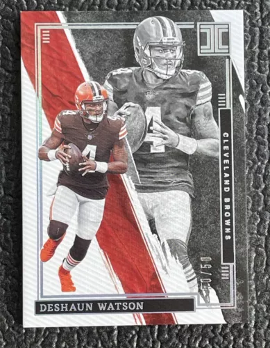 🔥1/1! DESHAUN WATSON 2022 IMPECCABLE SILVER #'d 50/50!🔥BROWNS!
