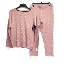 Champion Sleepwear Women's Thermal Sleep Pajama Set LARGE 2pc Set NWT