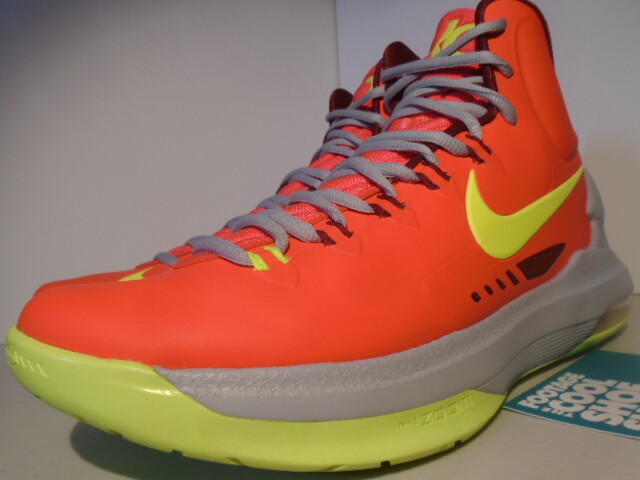 NIKE KEVIN DURANT KD V DMV CRIMSON ORANGE VOLT GREY WHAT THE