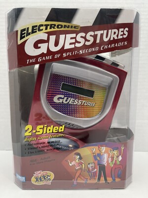 Guesstures The Game Of Split-Second Charades 2 Sided Display Travel Open Box