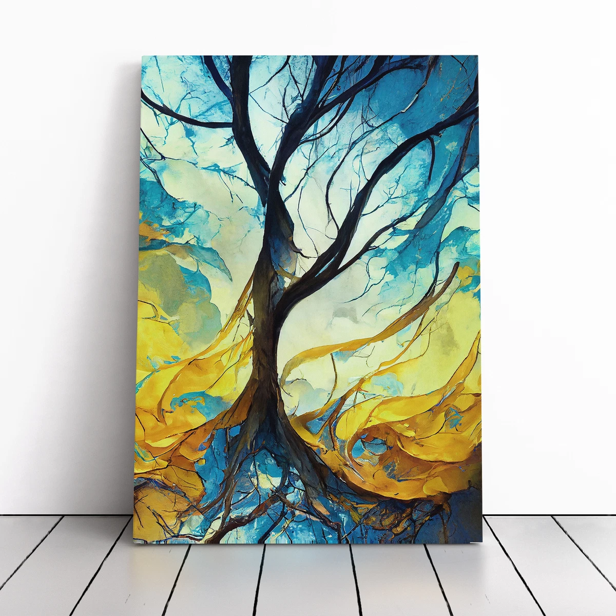 Abstract Tree No.2 Canvas Wall Art Print Framed Picture Home Decor Living Room