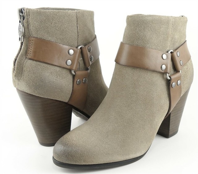 stone suede ankle boots