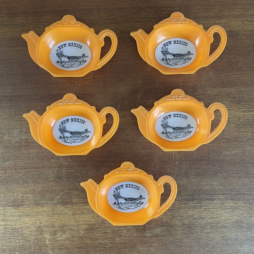 x5 Tetera Roadrunner Plástico Naranja Reposo Tabaco De Colección Nuevo México - Imagen 5 de 7