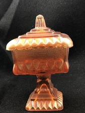 Jeanette Glass Co #3412 Wedding Bowl & Cover w/ Orig Box Antique Classics NOSIP