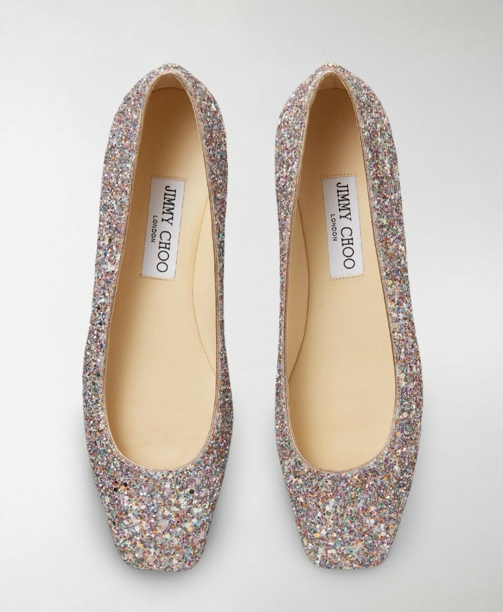 NEW! Jimmy Choo “Modell” Glitter Ballet Multi Color Sparkly NEW! Jimmy Choo “Modell” Glitter Ballet Multi Color Sparkly