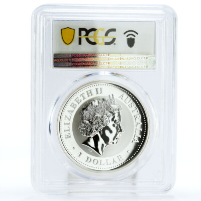 Australia 1 dollar Lunar I Year of the Monkey MS70 PCGS gilded