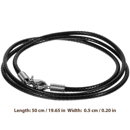 Black Necklace Cords Jewelry Making Findings Supplies Rope Men Necklaces Chains - Bild 12 von 12
