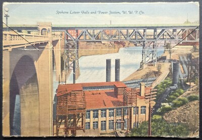 1938 Souvenir Folder Spokane Washington Curt Teich Linen Postcards