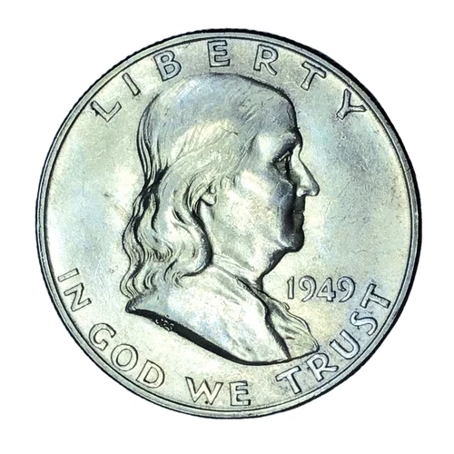 1949-D 50C Franklin Half Dollar UNC #