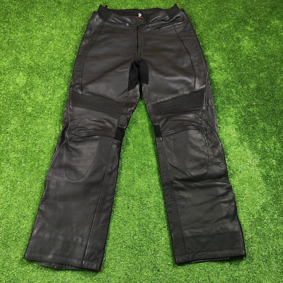 Hein Gericke ブラックレザーパンツ Hein Gericke Leather Pants Mens 30 Moto Ankle Zip Black Straight