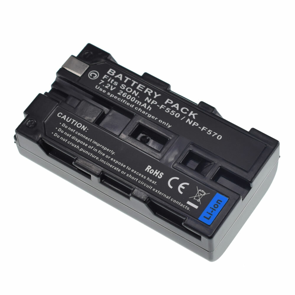 Batterie Compatible Sony NP-F550/NP-F570 - 2900mAh, Pour Caméscopes Et Lampes LED - 6