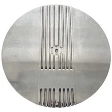 13" Round Air Cleaner Lid Kit - Polished with Narrow Fins - Custom Engraved