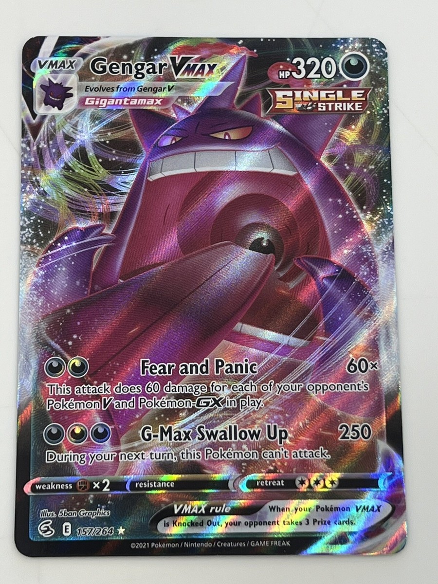 Gengar V & Vmax - 157/264 Fusion Strike - Pokemon Ultra Rare 2 Card Lot