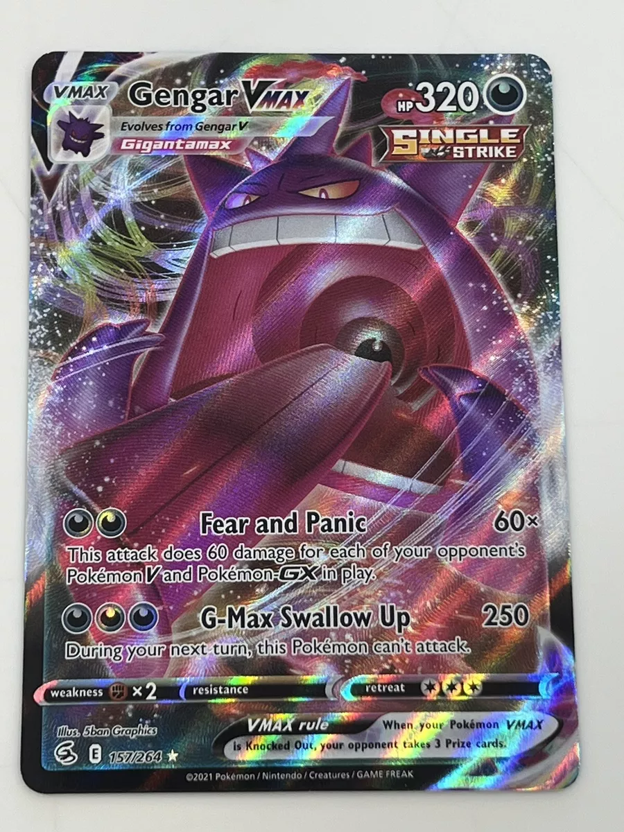 Pokémon TCG Gengar VMAX Fusion Strike 157/264 Holo Ultra Rare