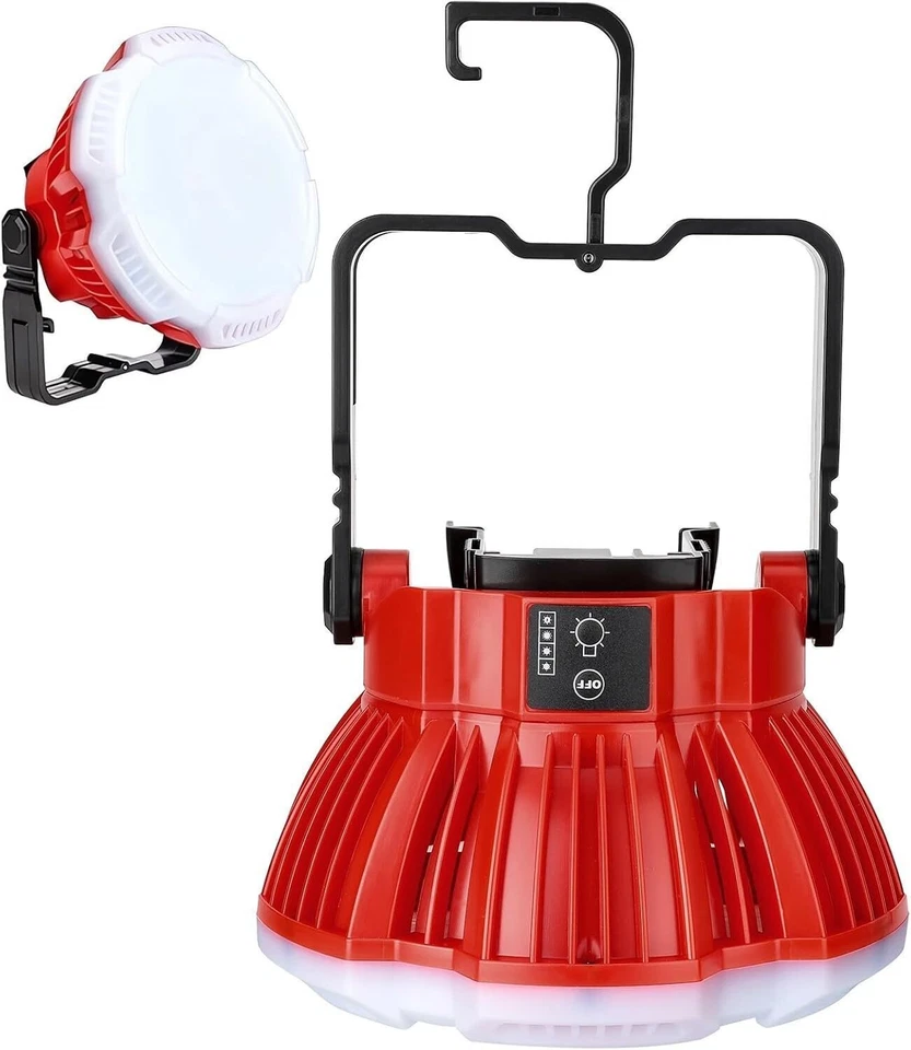 JHJQZCYG LED Camping Lantern Compatible with Milwaukee 18V Battery 2400LM LED Work Light