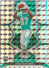 2022 Panini Mosaic Erik Ezukanma Silver Prizm SP RC Miami Dolphins