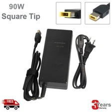 For Lenovo ThinkPad Laptop AC Charger Adapter 90W 20V 4.5A-SQUARE SLIM TIP FAST