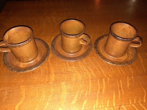 Set of 3 Cups/Mugs & 3 Saucers Vintage McCoy Canyon Mesa