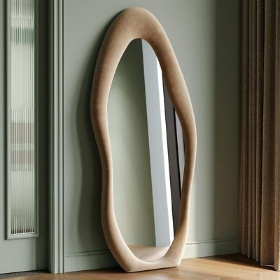 Elegant 63'' X 24'' Full Length Mirror with Flannel Frame for Any Room