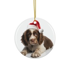 Spinoni Italiani Puppy - Ceramic Christmas Ornament - Printed in USA