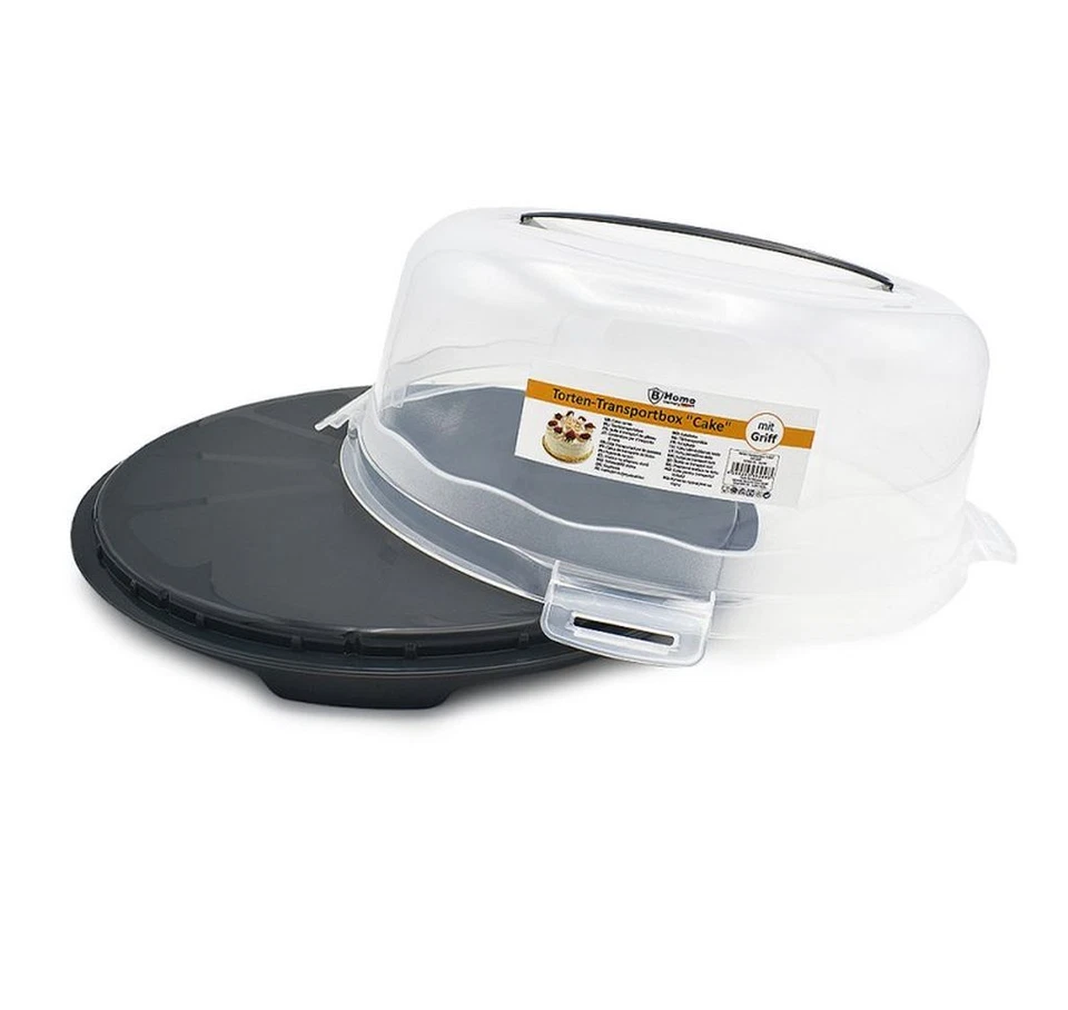 Kuchen Transportbox Kuchenbehälter Tortenhaube Rund mit Tragegriff - Bild 3 von 4