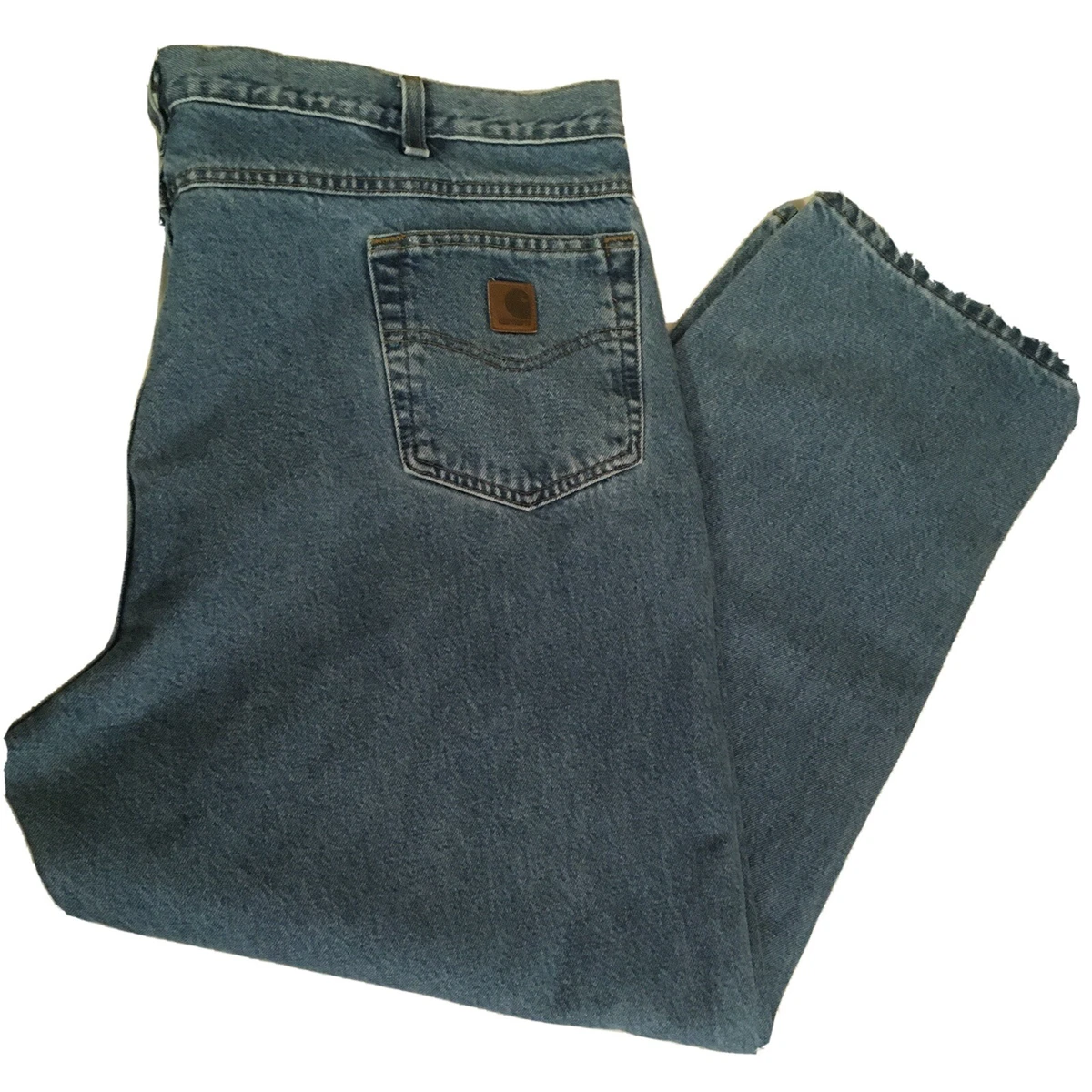 Carhartt Mens Blue Jeans 100 Cotton Denim B18 STW 48W 30L Traditional Fit FS
