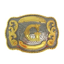 INITIAL G BELT BUCKLE LETTER COWBOY WESTERN RODEO TEXAS STAR Hebillas Vaqueras