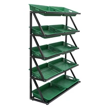 Market Retail Display Rack Shelf Merchandiser Fruit Vegetable Snack Basket X 10