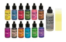 Ranger Tim Holtz Alcohol Pearls Bundle - 12 Alcohol Pearls with 2oz. Ranger...