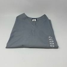 Cherokee Workwear Women  s V-Neck Scrub Top Grey XS