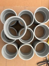 Lot of 10  Cantex 4 inch PVC Conduit Coupling 6141632,  Schedule-40, Gray