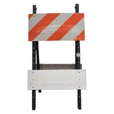 Type 1 Barricade, EGR Sheeting, Not Retroreflective, 41 in Height, 41 in Length,